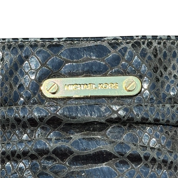 Michael Kors Crocodile Black Clutch - Picture 4 of 11